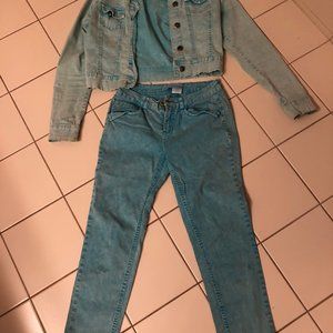 Jeans midi and matching  jacket